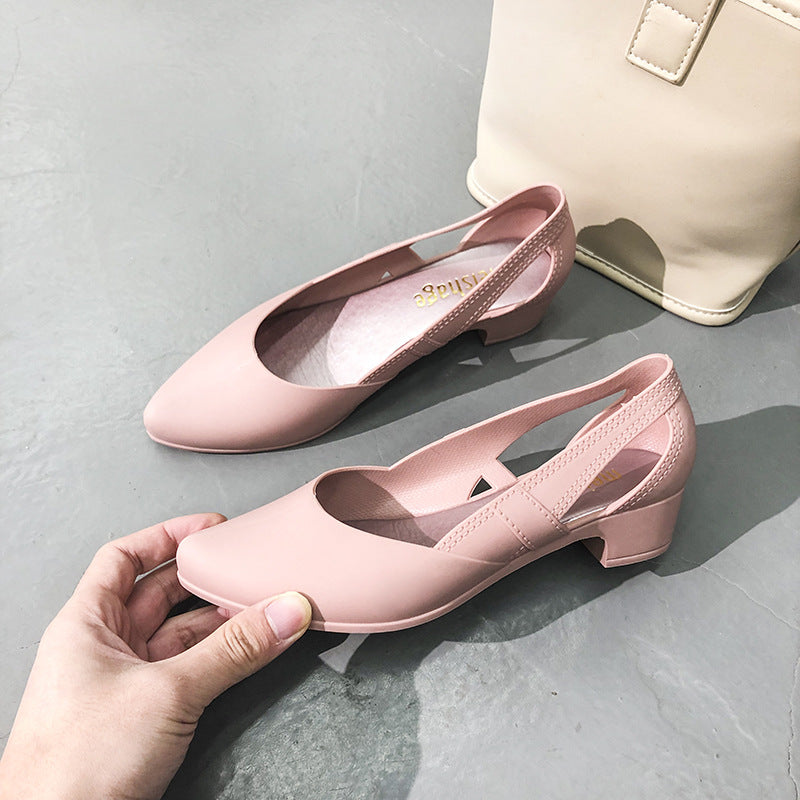 Women's Block Heel Sandals – Pointed Toe Ankle Strap Heels