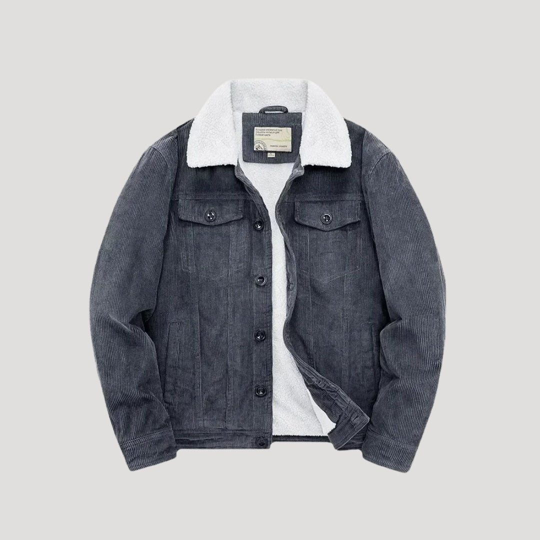 Men's Winter Faux Shearling Trucker Jacket | Suede-Style Outerwear for Cold Weather