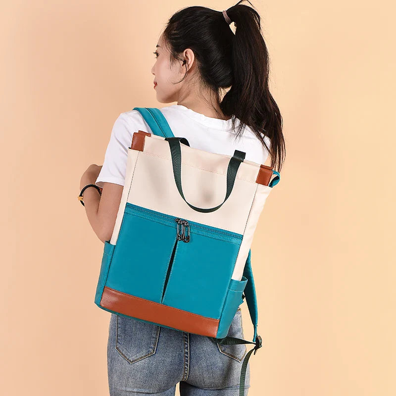 Versatile Oxford Everyday Tote-Pack Backpack for Daily Use