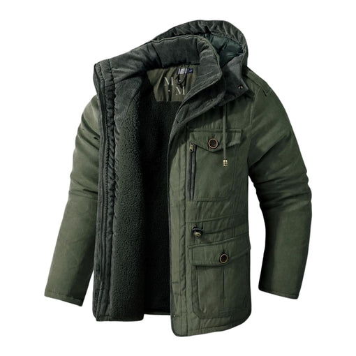 Men's Hooded Winter Jacket - Warm Insulated Outerwear for Cold Weather