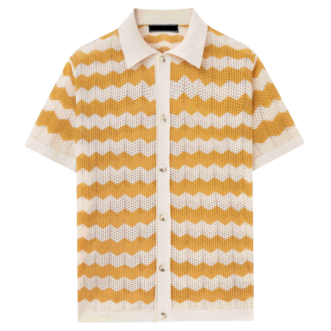 Stylish Knitted Button-Up Shirt for Women - Versatile Casual Top