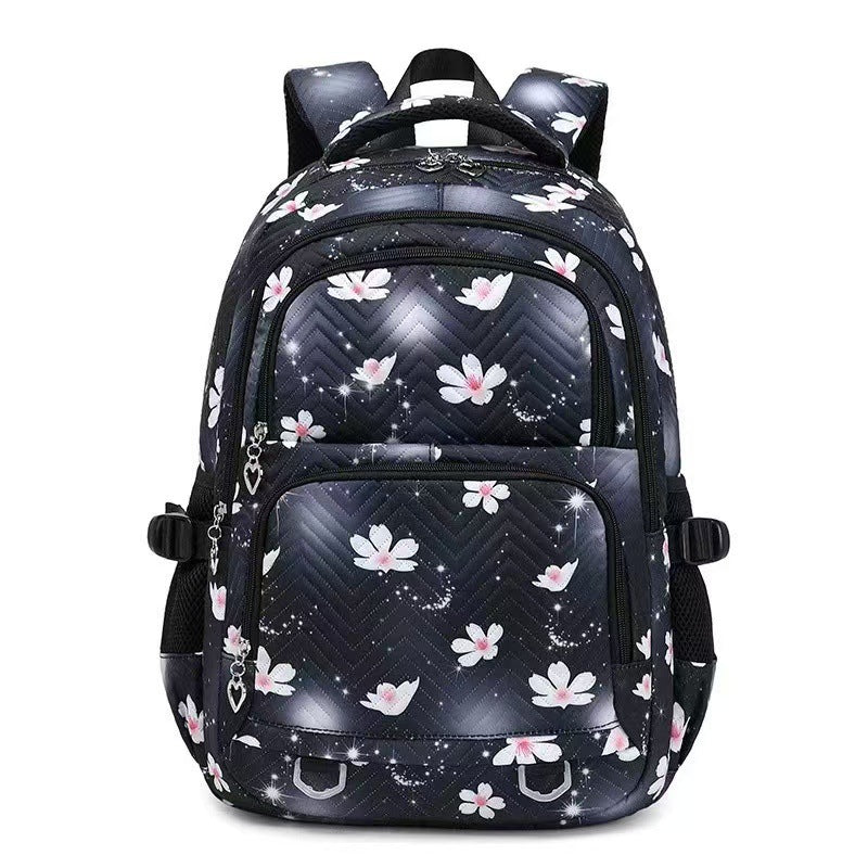 Kids Floral Daisy Pattern Backpack - Stylish and Durable School Bag for Children