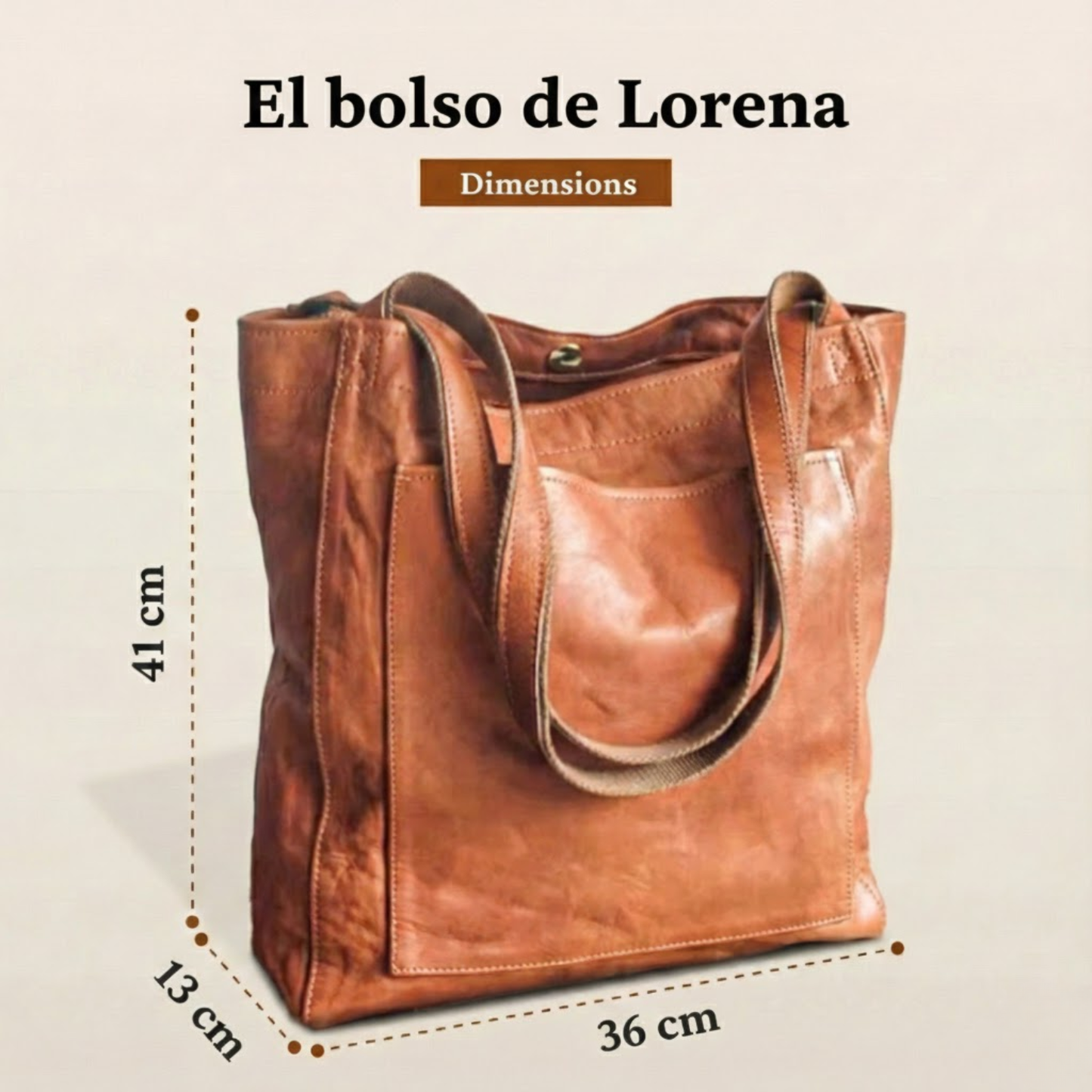 Davida | Leather Bag with External Pocket