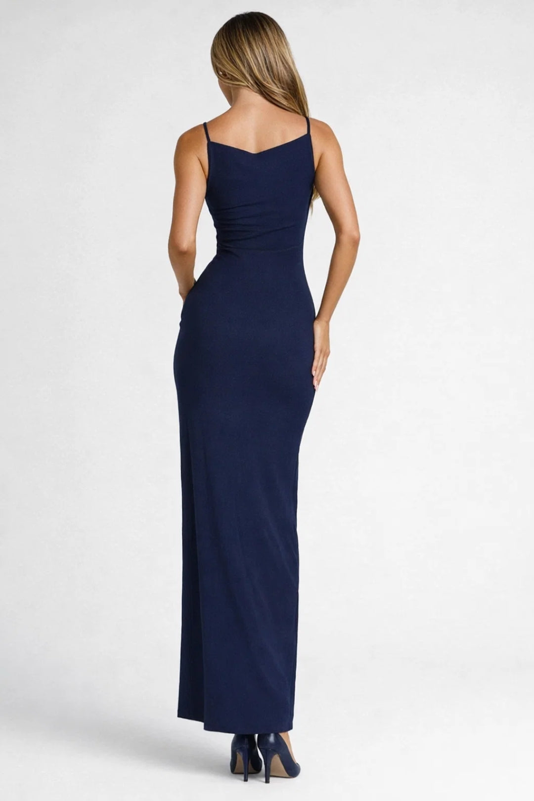 Maxi Dress Ladies - Sleeveless Figure-Hugging with Split | Elegant