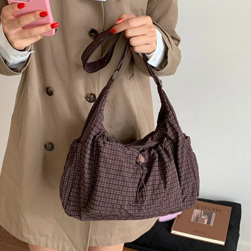 Spacious Nylon School Handbag - Durable and Stylish Tote for Students