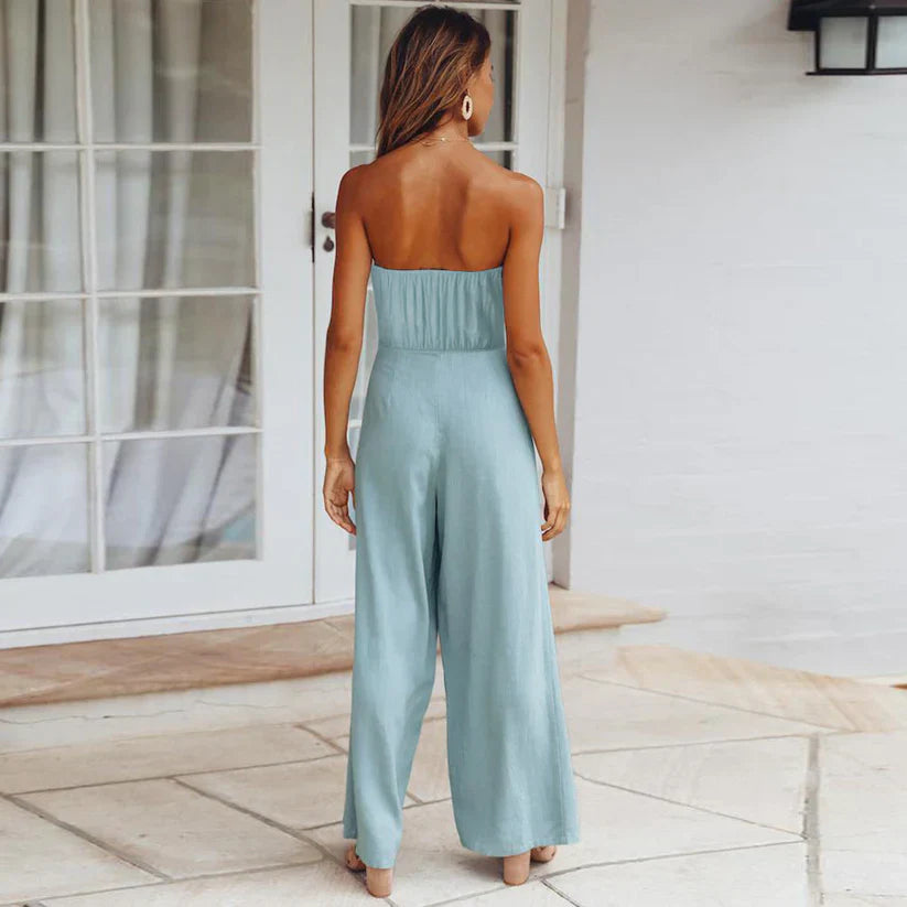 Fannie - Casual Strapless Jumpsuits