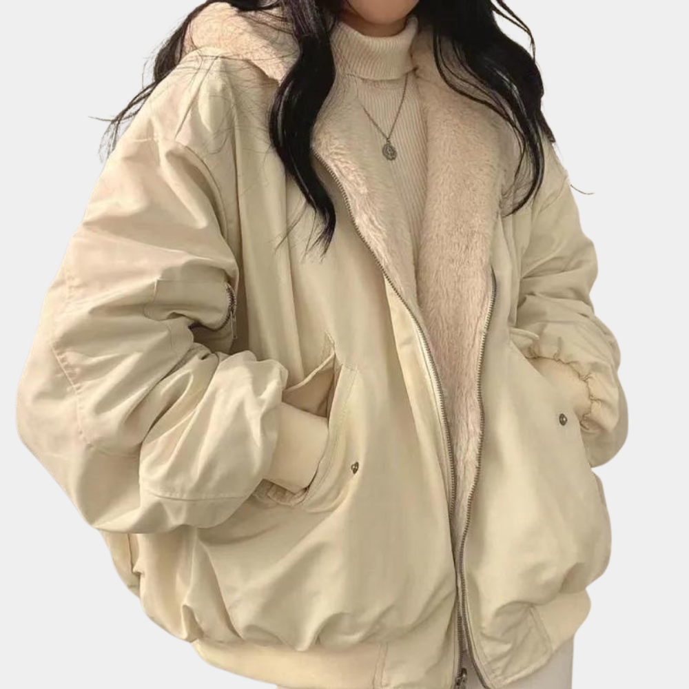 Women's Short Hooded Winter Coat - Stylish Warm Jacket for Cold Weather