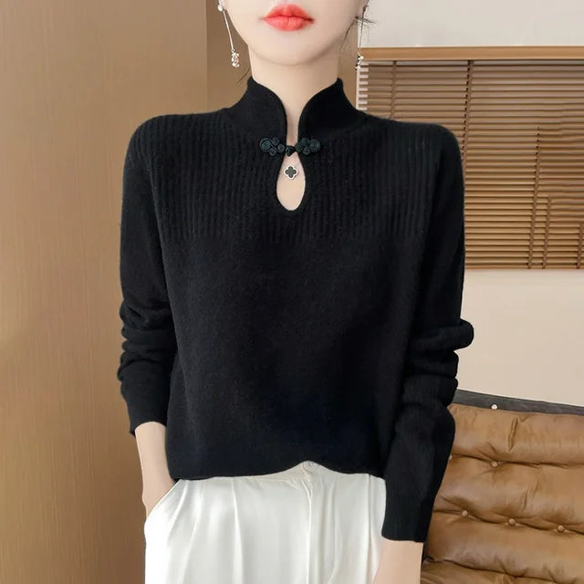Henrietta - Wool Jumper with High Neck