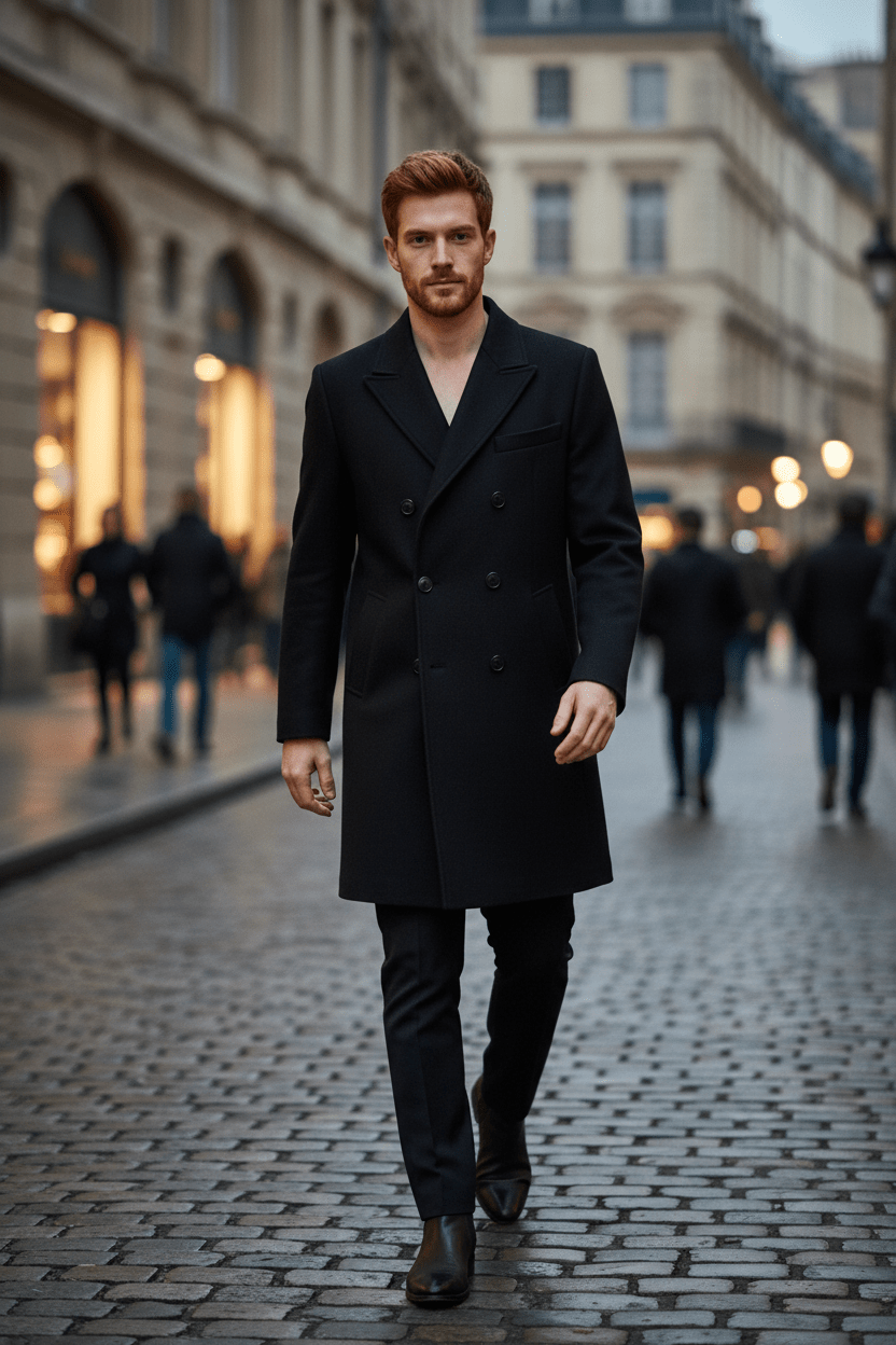 Men's Double-Breasted Formal Coat | Timeless Elegance for Versatile Everyday Wear