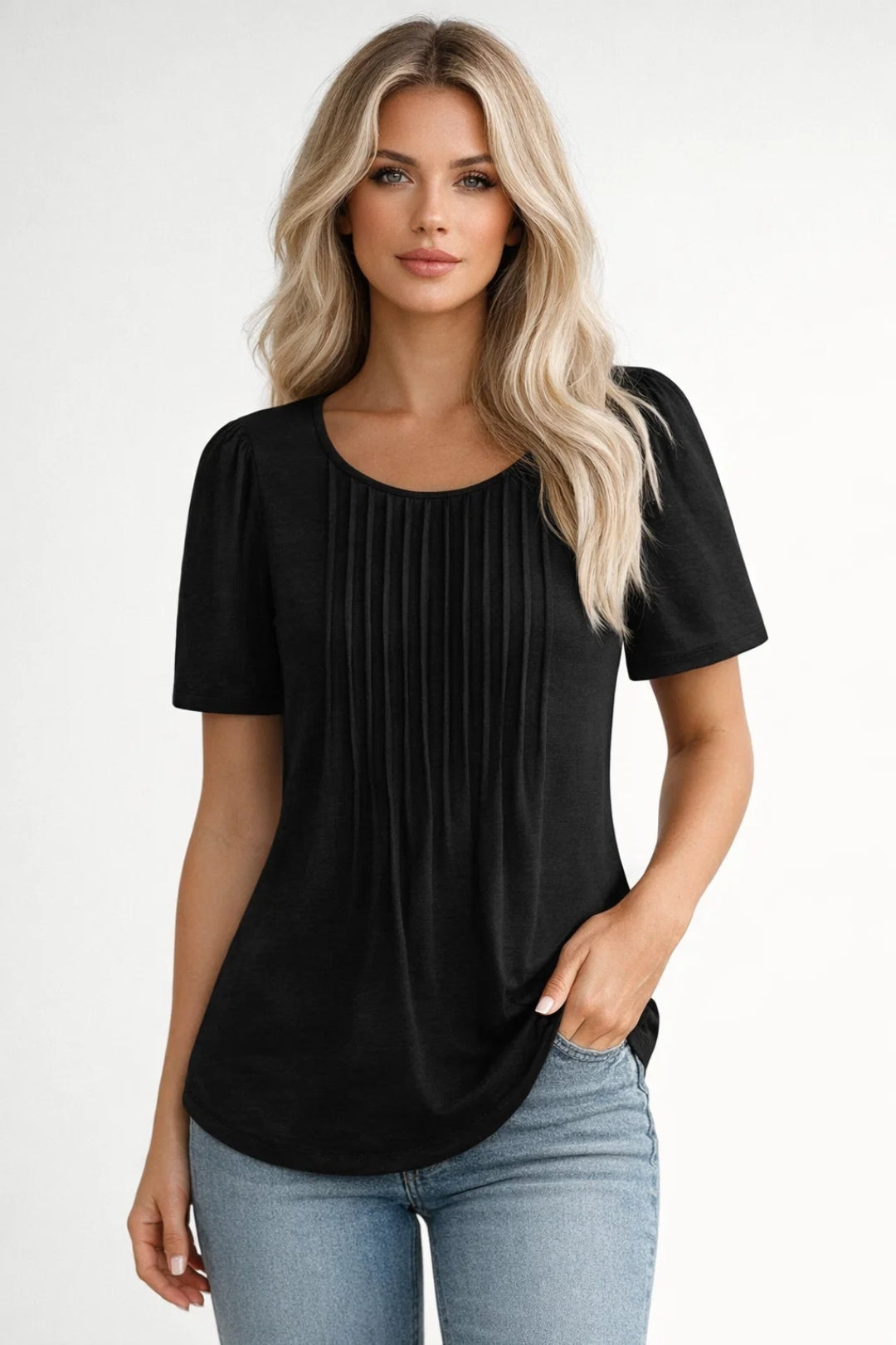 women's t-shirt | Casual & Comfortable | With Pleats | Summer