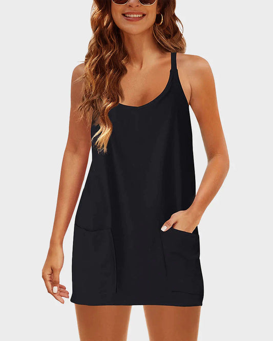 Chic Sleeveless Summer Mini Dress for Women - Trendy Casual Fashion