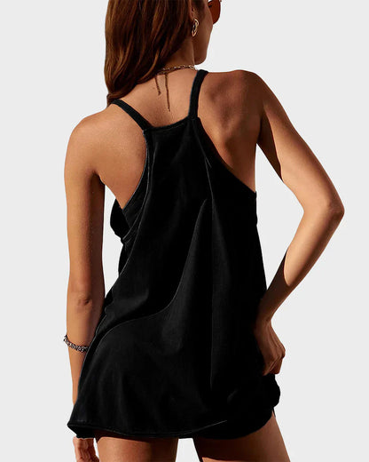 Chic Sleeveless Summer Mini Dress for Women - Trendy Casual Fashion