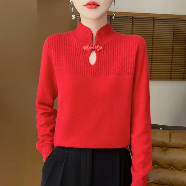 Henrietta - Wool Jumper with High Neck