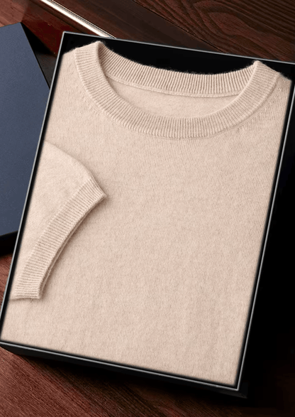 Luxury Cashmere Classic Crewneck T-Shirt for Ultimate Comfort