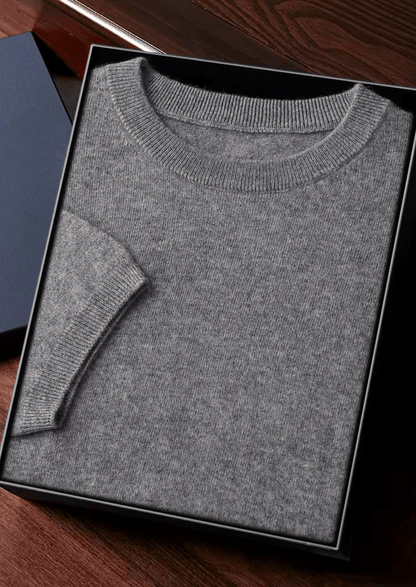 Luxury Cashmere Classic Crewneck T-Shirt for Ultimate Comfort