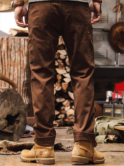 Men's Straight Leg Cargo Pants – Utility Workwear Trousers