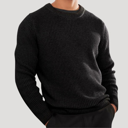 Men's Winter Classic Knit Crew Neck Sweater - Warm and Stylish Knitwear