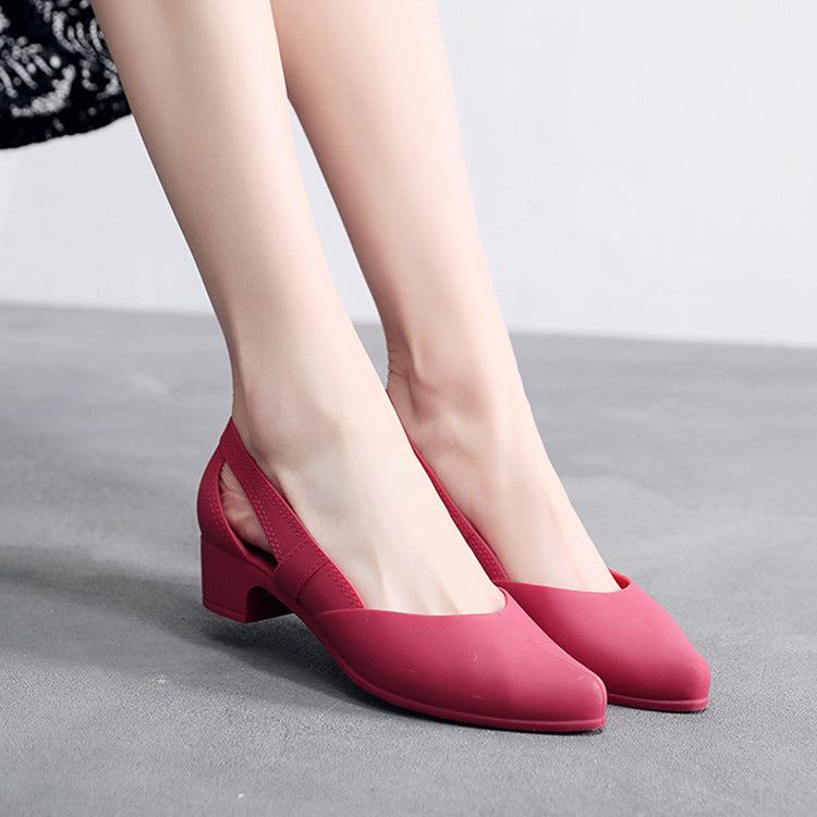 Women's Block Heel Sandals – Pointed Toe Ankle Strap Heels
