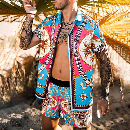 Lucas - Stylish Hawaiian Shirt Set for Men