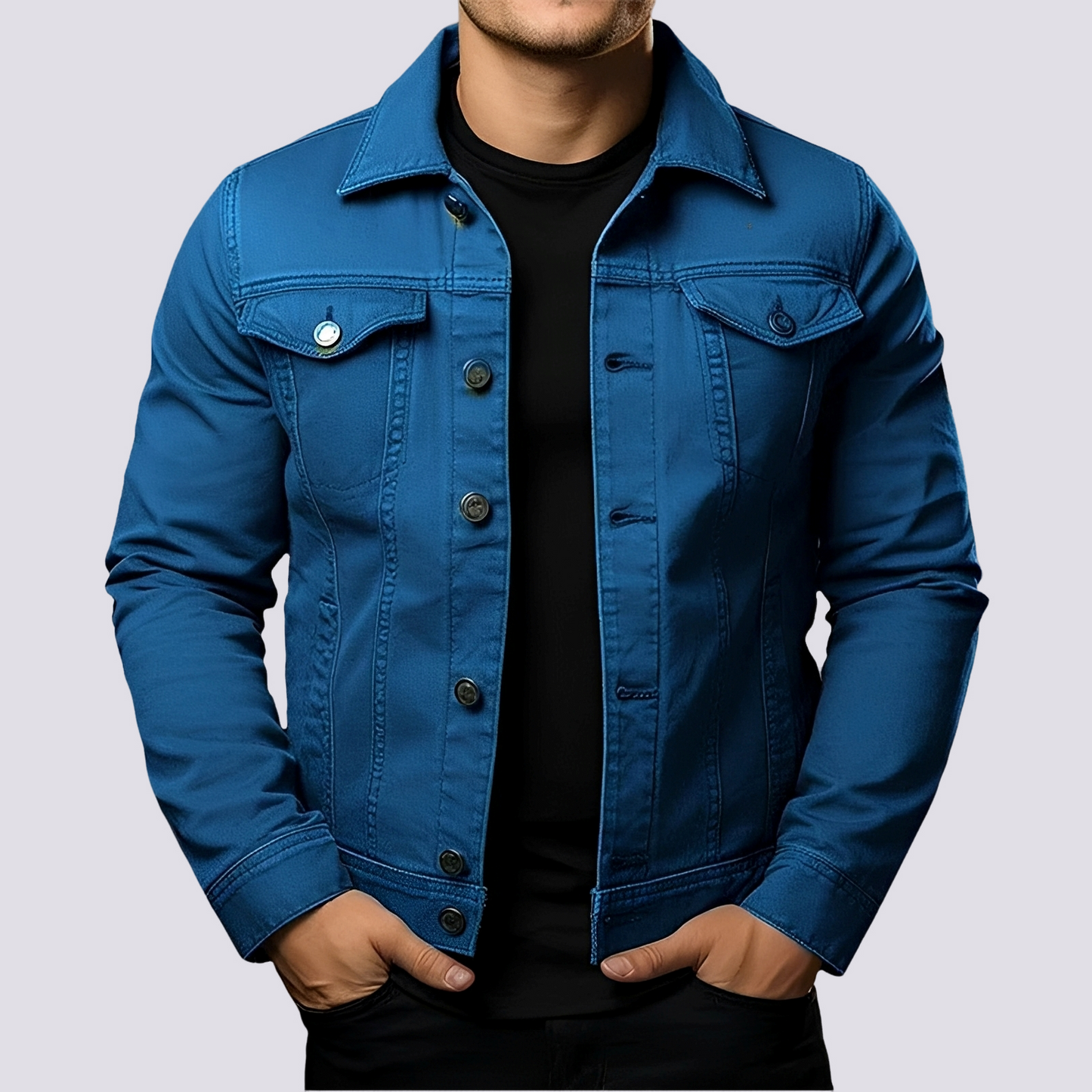 Casual Denim Jacket for Men - Modern and Comfortable Style