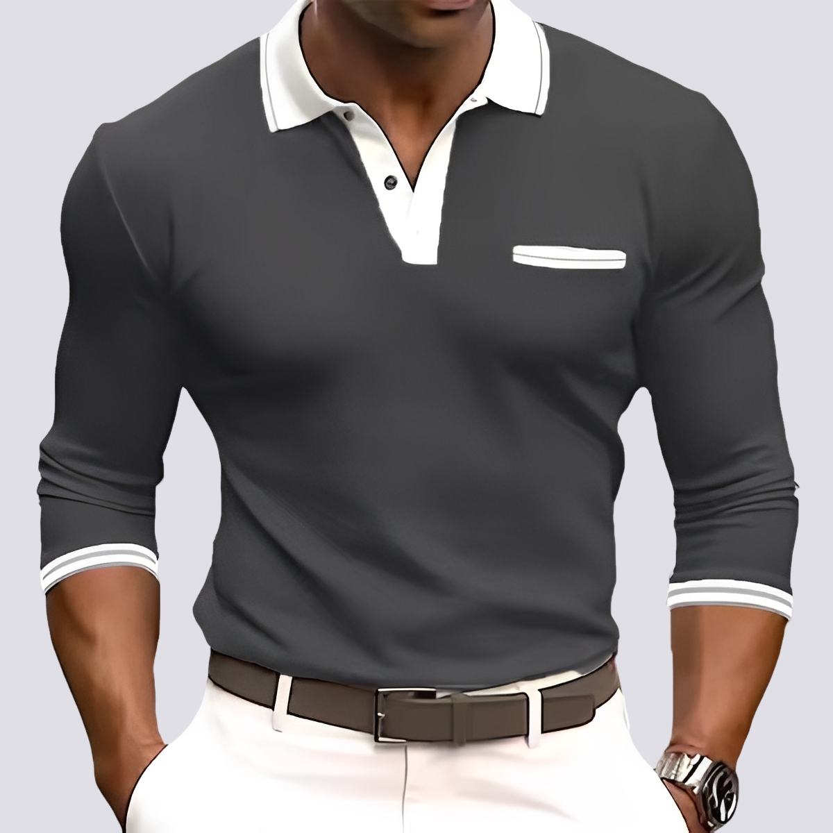 Hamish - Elegant Long-Sleeve Shirt for Men
