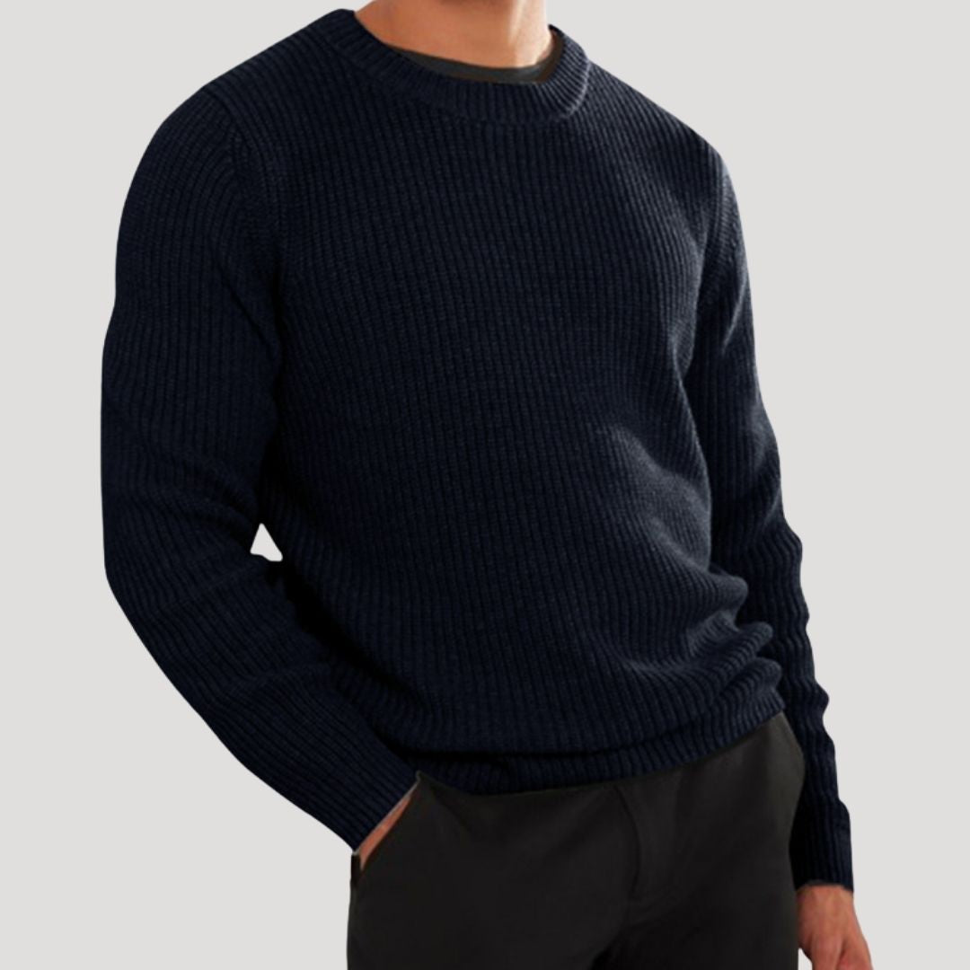 Men's Winter Classic Knit Crew Neck Sweater - Warm and Stylish Knitwear