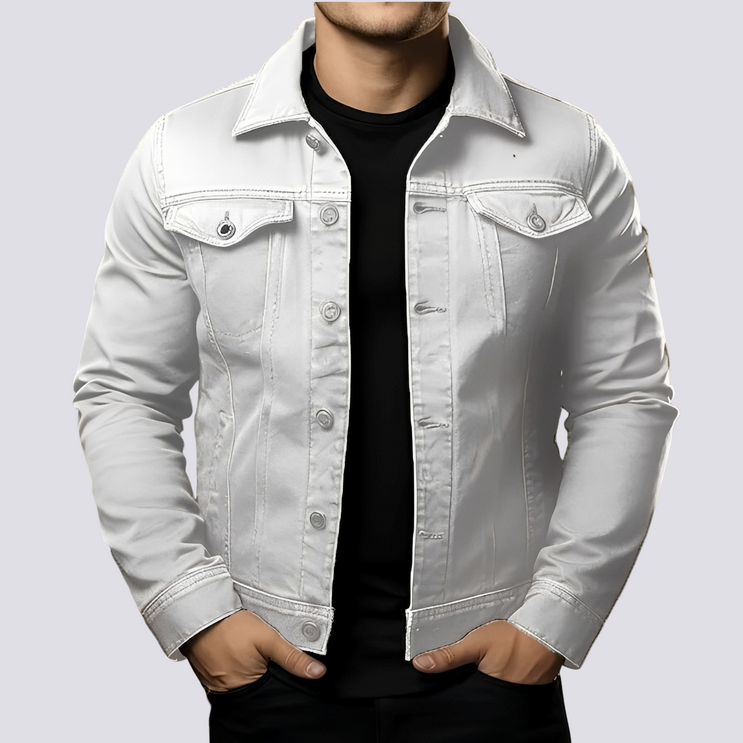 Casual Denim Jacket for Men - Modern and Comfortable Style
