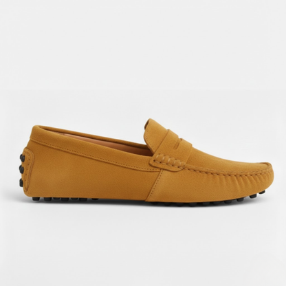 Men's Genuine Suede Leather Loafers Slip-On Driving Shoes Flat Moccasins