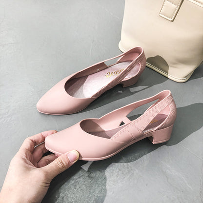 Women's Block Heel Sandals – Pointed Toe Ankle Strap Heels