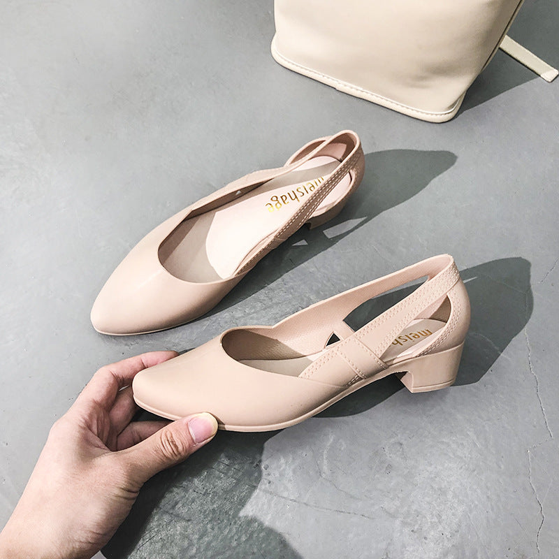 Women's Pointed Toe Block Heel Pumps – Elegant Dress Shoes