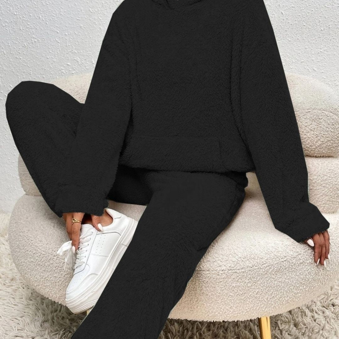 Cozy Women's Fleece Loungewear Set | Warm Winter Tracksuit for Home and Leisure