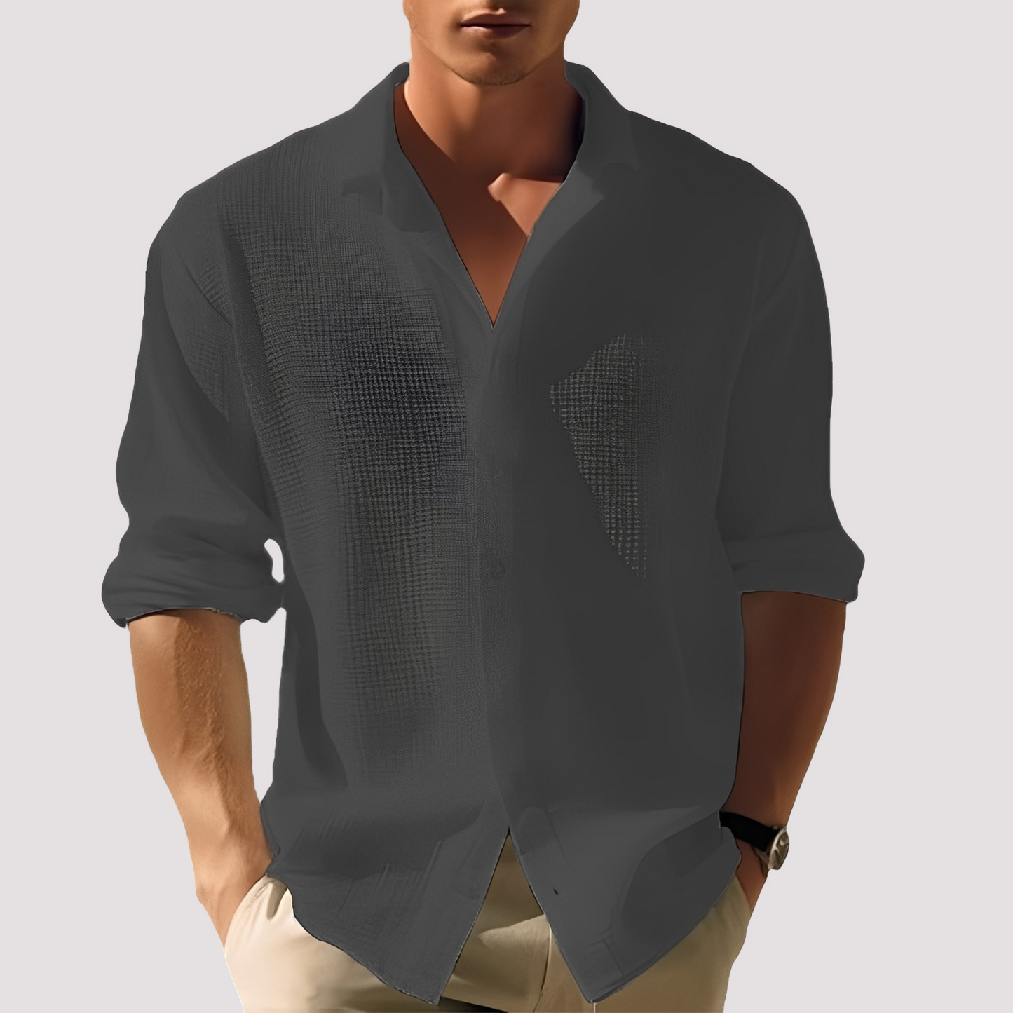 Ollie - Comfortable Button-Up Shirt for Men
