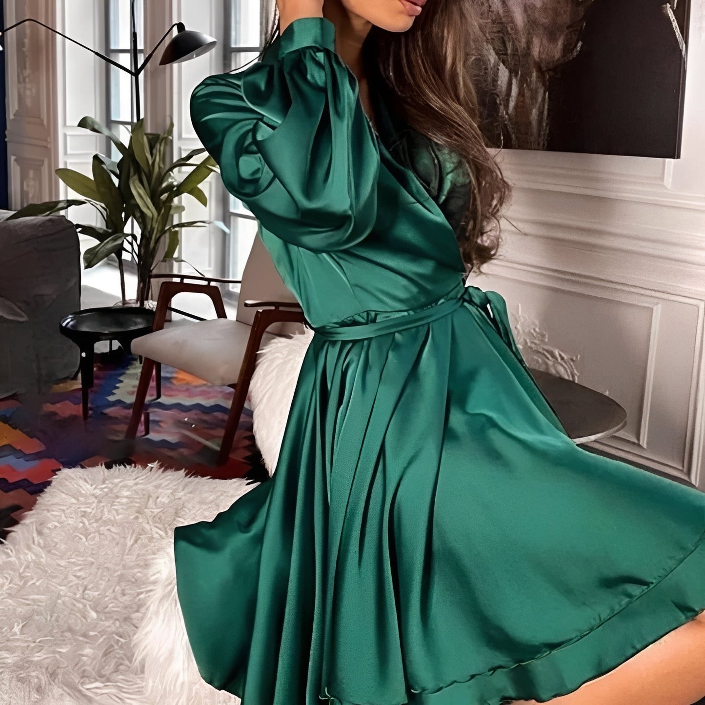 Amira - Elegant Long Sleeve Dress for Women