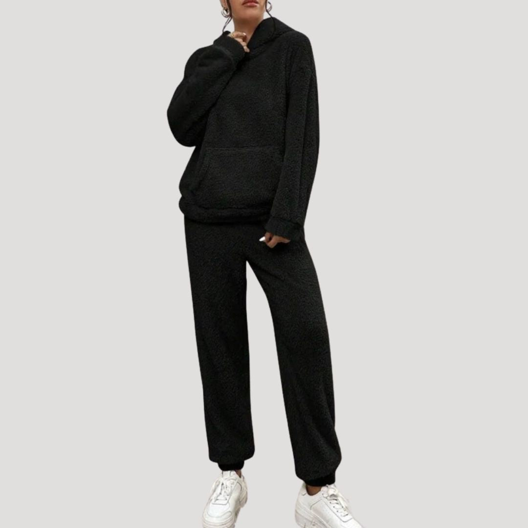 Cozy Women's Fleece Loungewear Set | Warm Winter Tracksuit for Home and Leisure