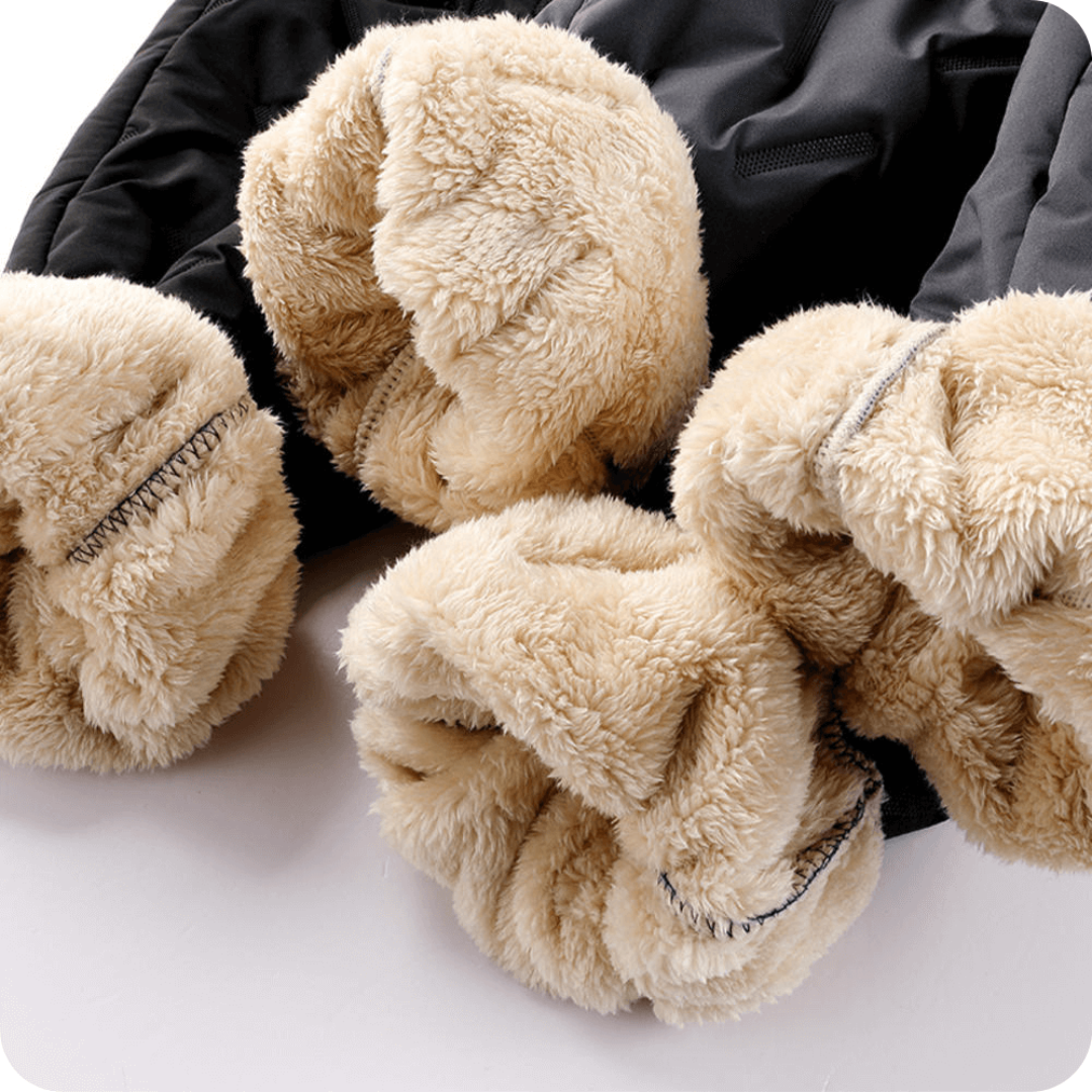 Men's Fleece-Lined Thermal Joggers - Water-Resistant Winter Pants for Cold Weather
