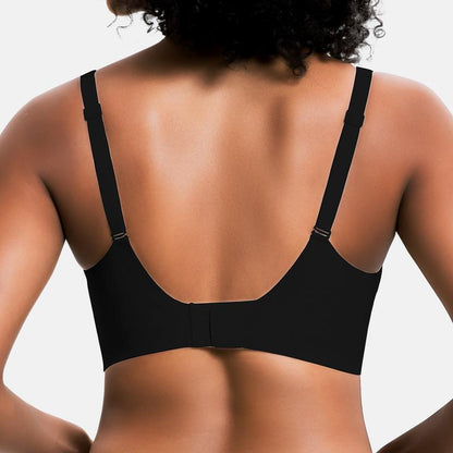 Seamless Deep V Push-Up Bra - Wireless Comfort and Support