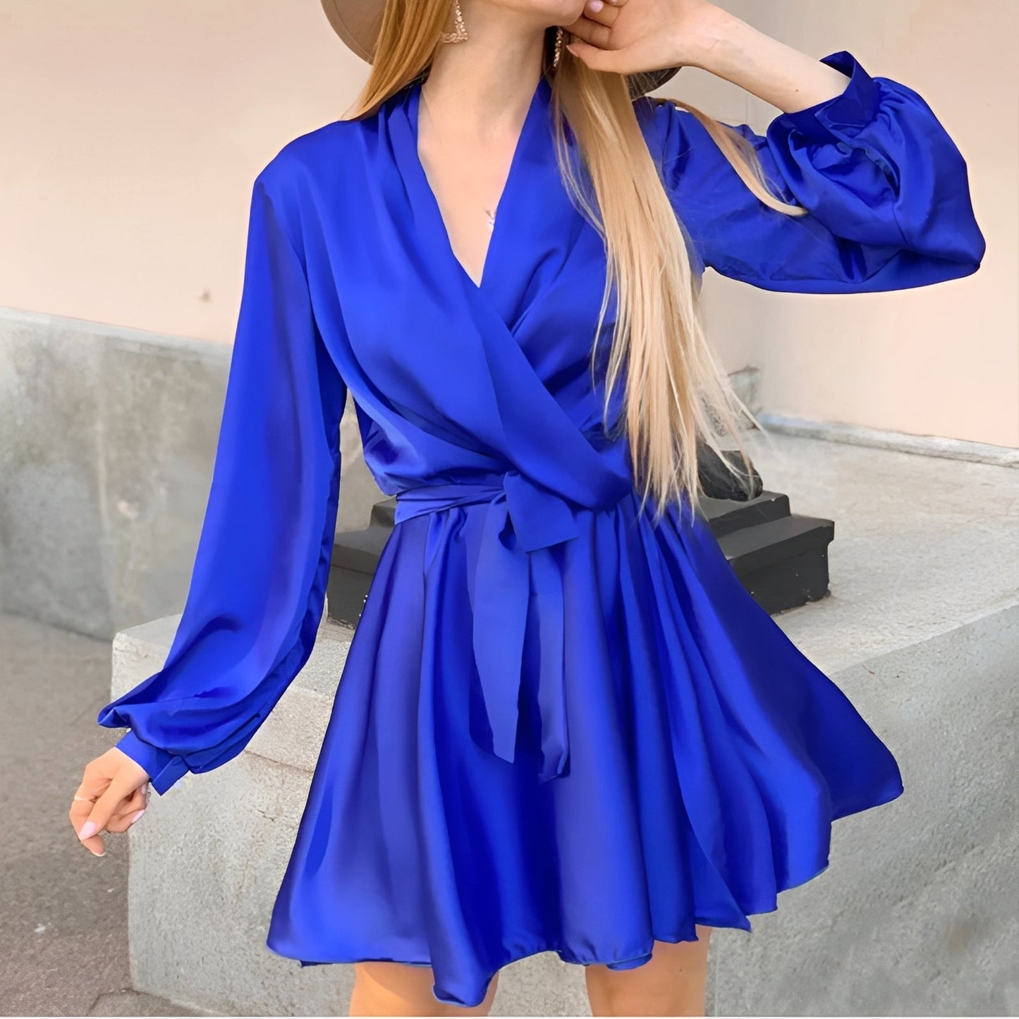 Amira - Elegant Long Sleeve Dress for Women