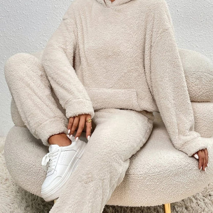 Cozy Women's Fleece Loungewear Set | Warm Winter Tracksuit for Home and Leisure