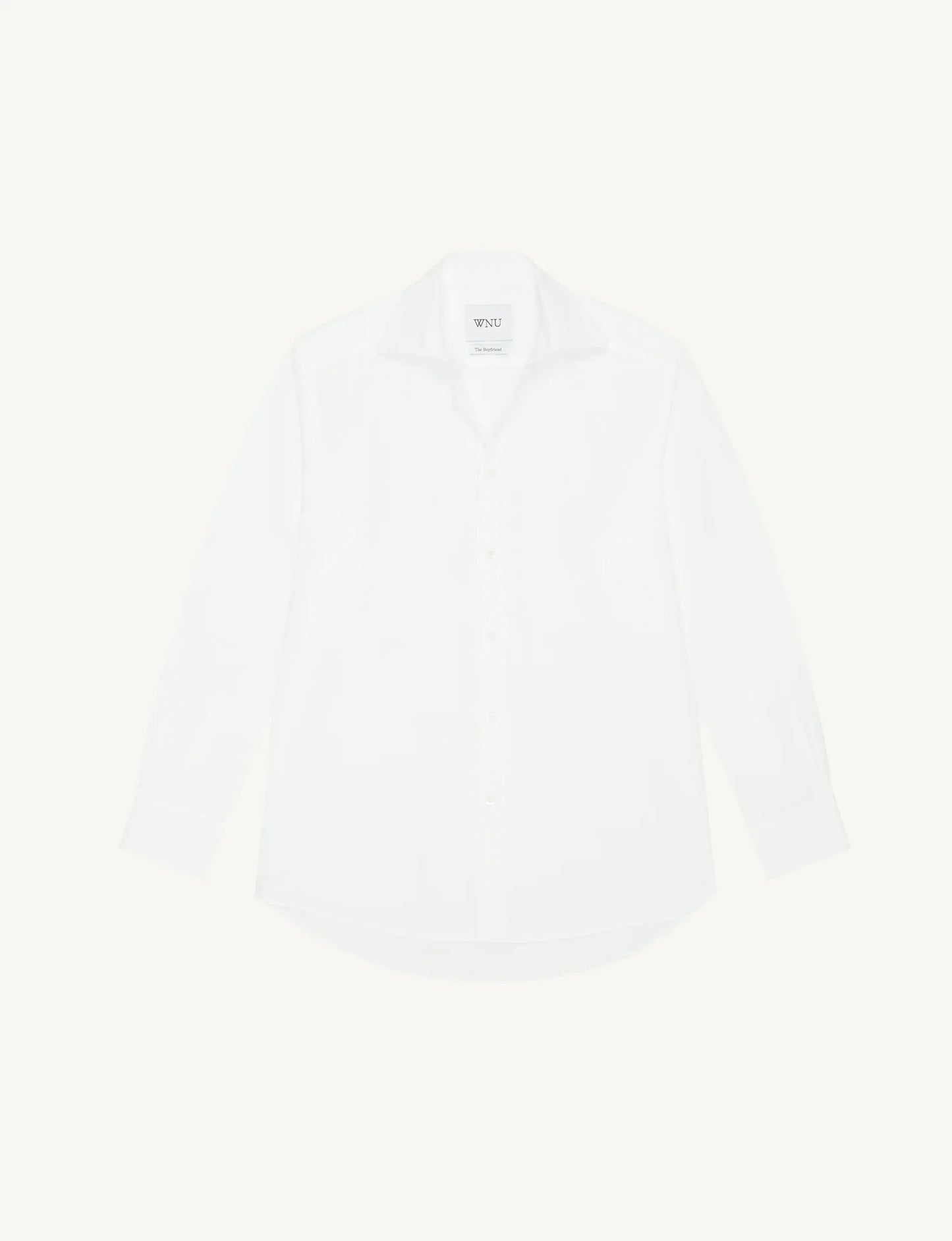 Women's White Woven Boyfriend Style Top - Casual Chic Blouse