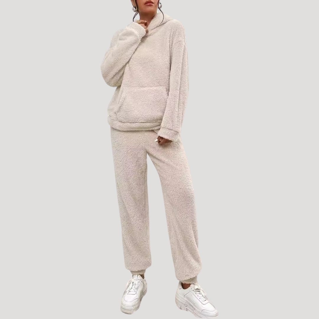 Cozy Women's Fleece Loungewear Set | Warm Winter Tracksuit for Home and Leisure