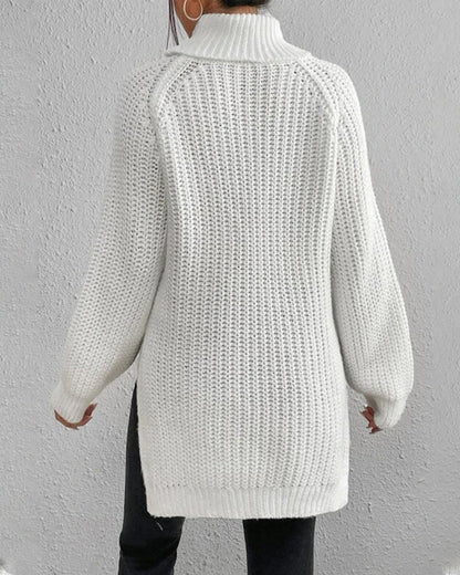 Cozy Women's Relaxed Fit Knit Turtleneck Sweater for Effortless Style