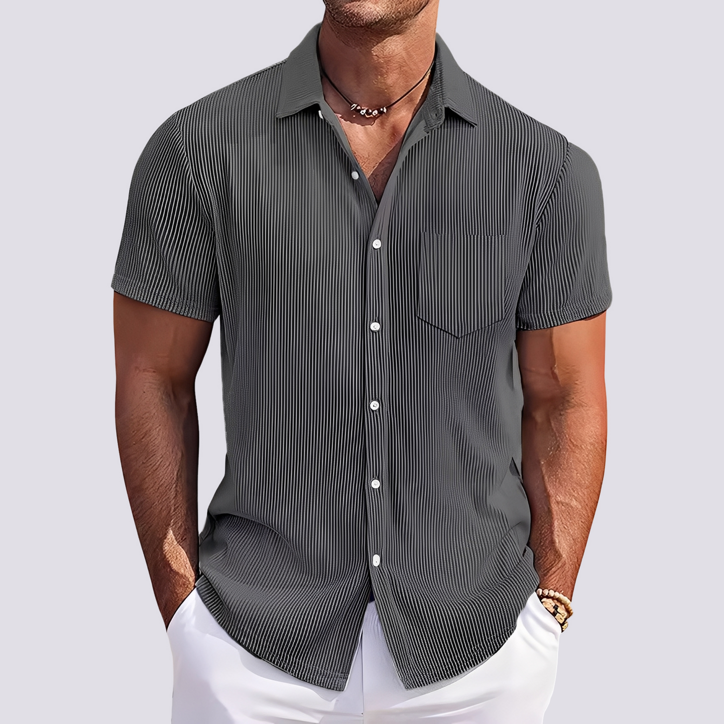 James - Elegant Striped Shirt for Men