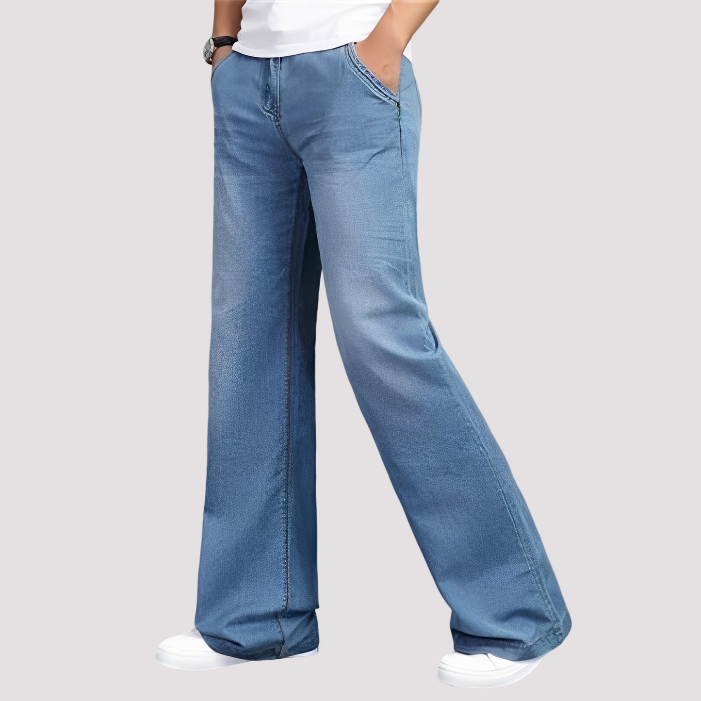Women's Flared Leg Straight Jeans - Stylish and Comfortable Fit