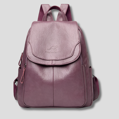 Stylish Anti-Theft Leather Backpack for Women - Secure and Fashionable Travel Bag