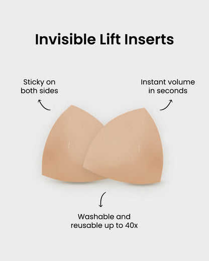 Double-Sided Adhesive Bra Lift Inserts | Instant Invisible Boost for Enhanced Support