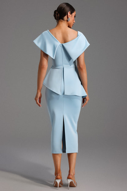 Makiah | Baby Blue Asymmetrical Dress