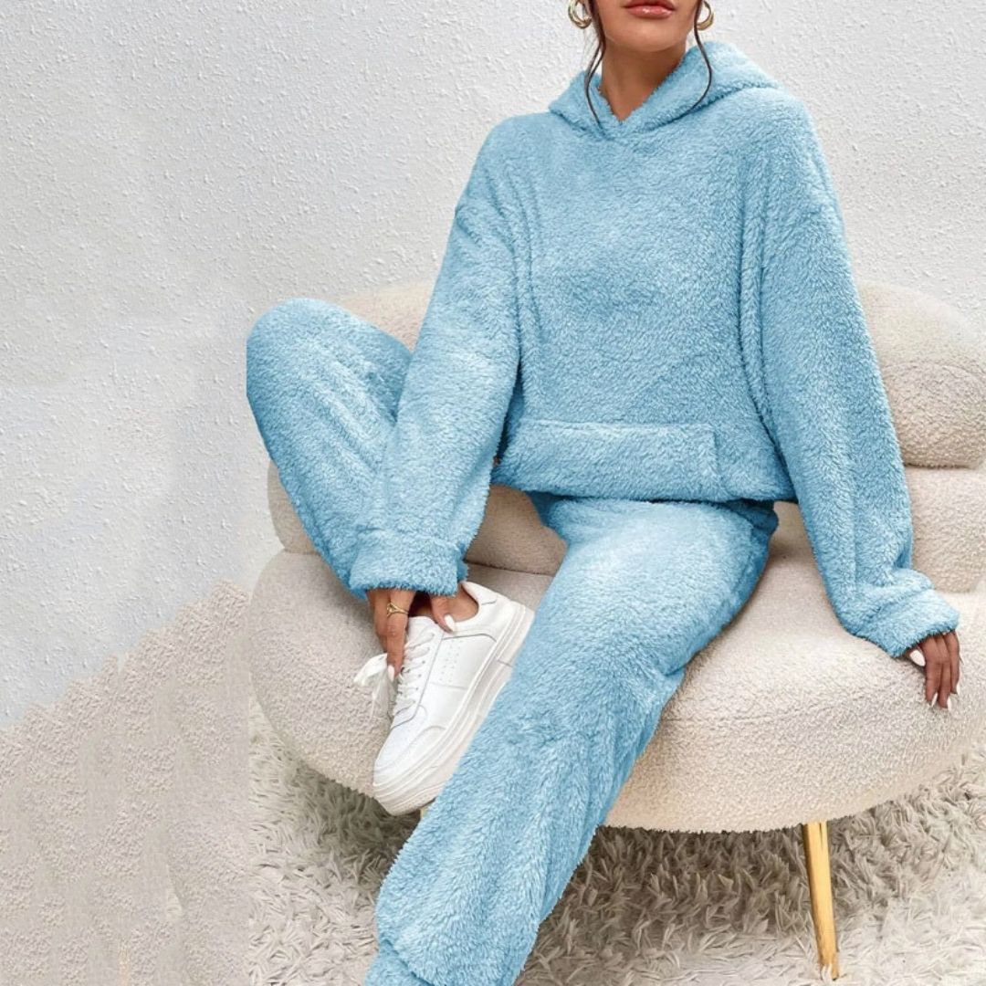 Cozy Women's Fleece Loungewear Set | Warm Winter Tracksuit for Home and Leisure