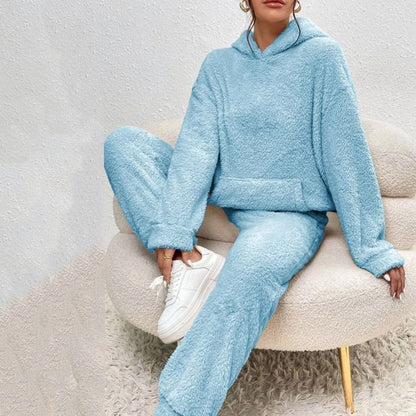Cozy Women's Fleece Loungewear Set | Warm Winter Tracksuit for Home and Leisure