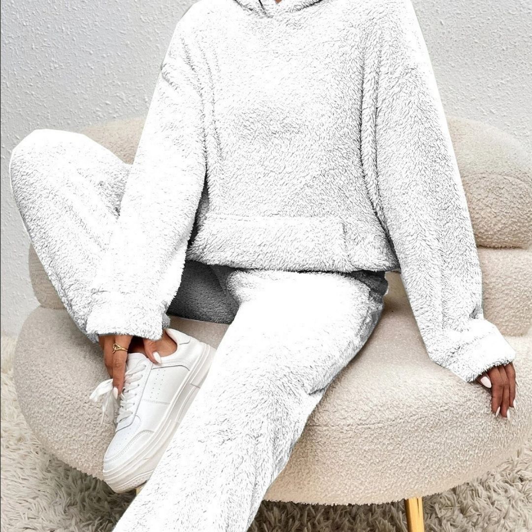 Cozy Women's Fleece Loungewear Set | Warm Winter Tracksuit for Home and Leisure