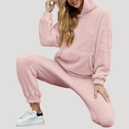Cozy Women's Fleece Loungewear Set | Warm Winter Tracksuit for Home and Leisure